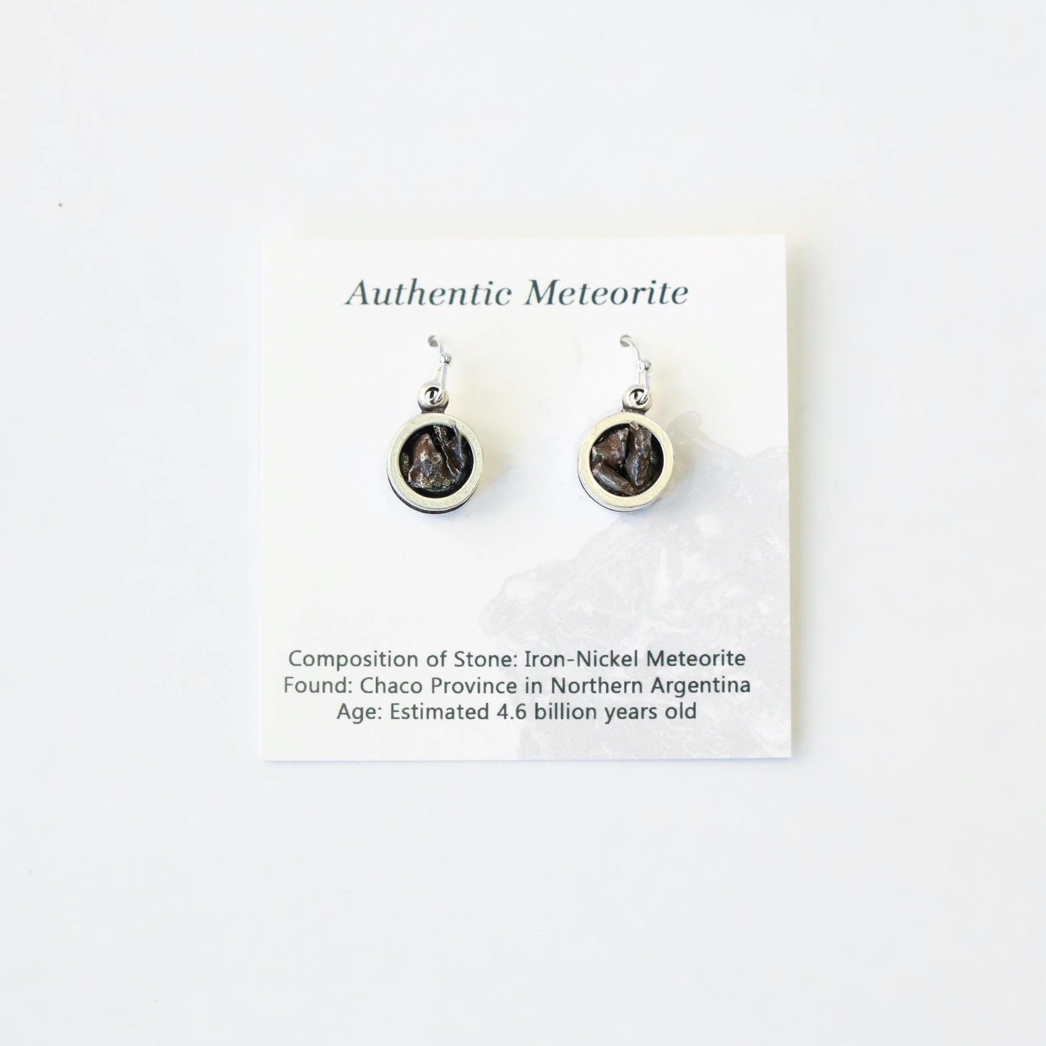 The Tau Drop Earrings - Meteorite Jewelry - The Gilded Witch